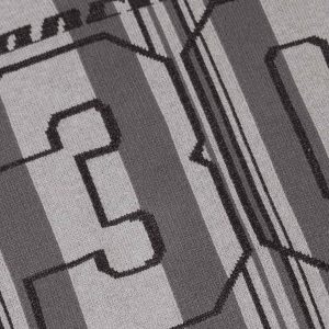 Concert Outfit Striped Embroidered Knit Polo Sweater