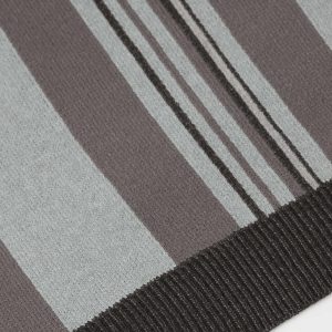 Concert Outfit Striped Embroidered Knit Polo Sweater