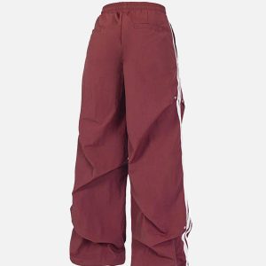 Concert Outfit Striped Pleated Sweatpants