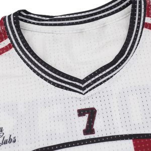 Concert Outfit Stylish Striped Sports Jersey T-Shirt