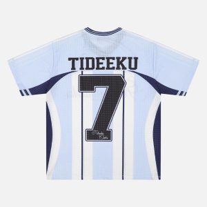 Concert Outfit Stylish Striped Sports Jersey T-Shirt