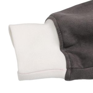 Concert Outfit Suede Contrast Stripe Embroidered Long SleeveT-Shirt