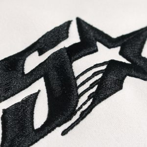 Concert Outfit Suede Contrast Stripe Embroidered Long SleeveT-Shirt