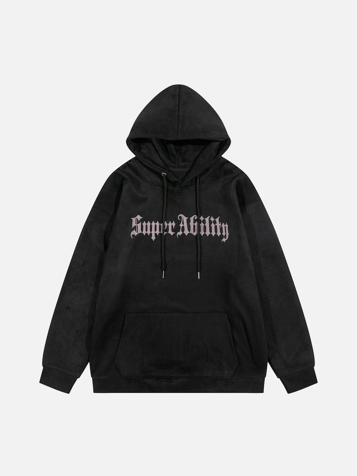 Concert Outfit Suede Cross Print Hoodie Concert Outfit Suede Cross Print Hoodie