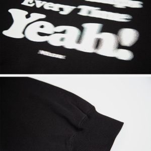 Concert Outfit Suede Letter Foam Print Hoodie