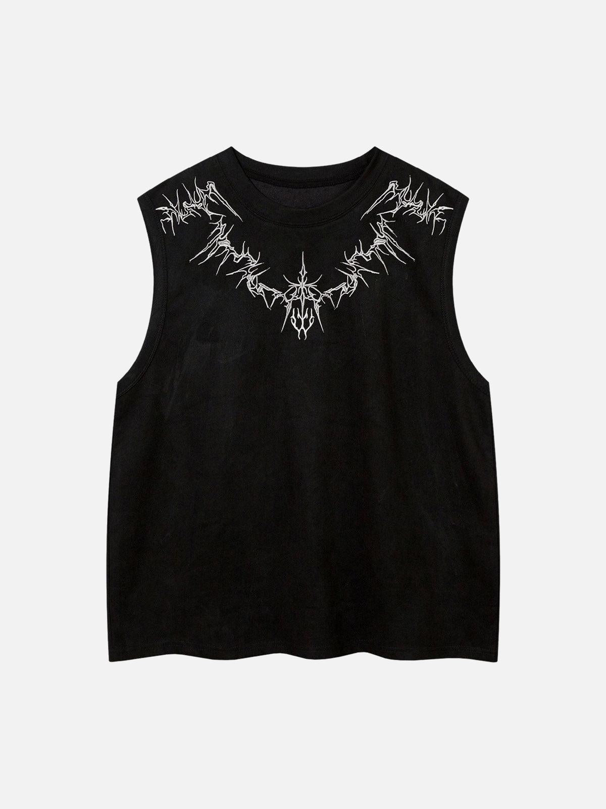 Concert Outfit Suede Thorn Embroidered Vest Concert Outfit Suede Thorn Embroidered Vest