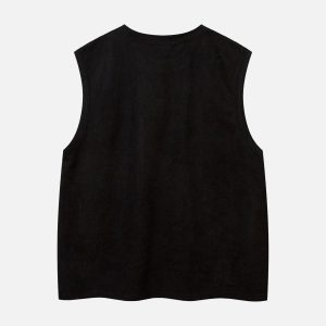 Concert Outfit Suede Thorn Embroidered Vest
