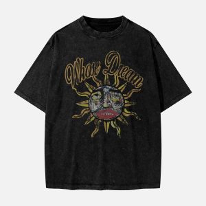 Concert Outfit Sun Doodle Print Tee