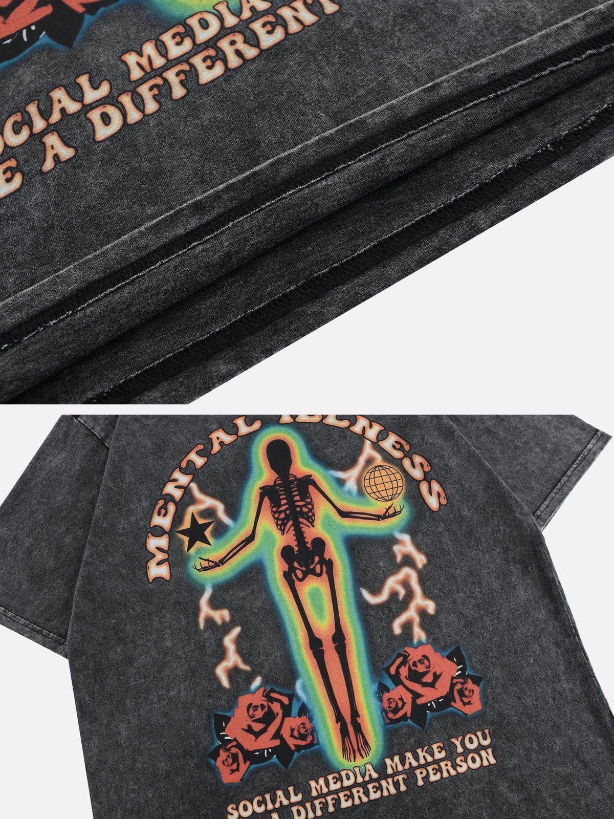 Concert Outfit Thermal Image Skull Print Tee Concert Outfit Thermal Image Skull Print Tee