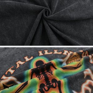 Concert Outfit Thermal Image Skull Print Tee