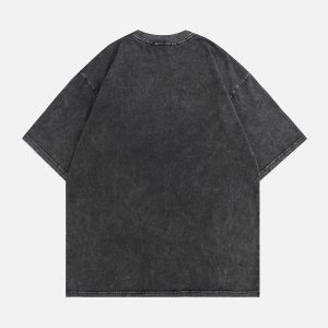 Concert Outfit Thermal Image Skull Print Tee