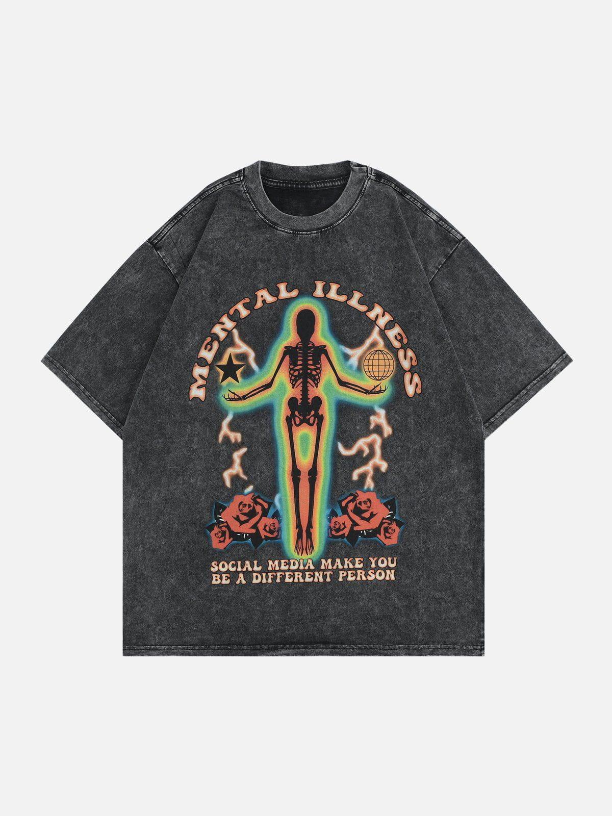 Concert Outfit Thermal Image Skull Print Tee Concert Outfit Thermal Image Skull Print Tee