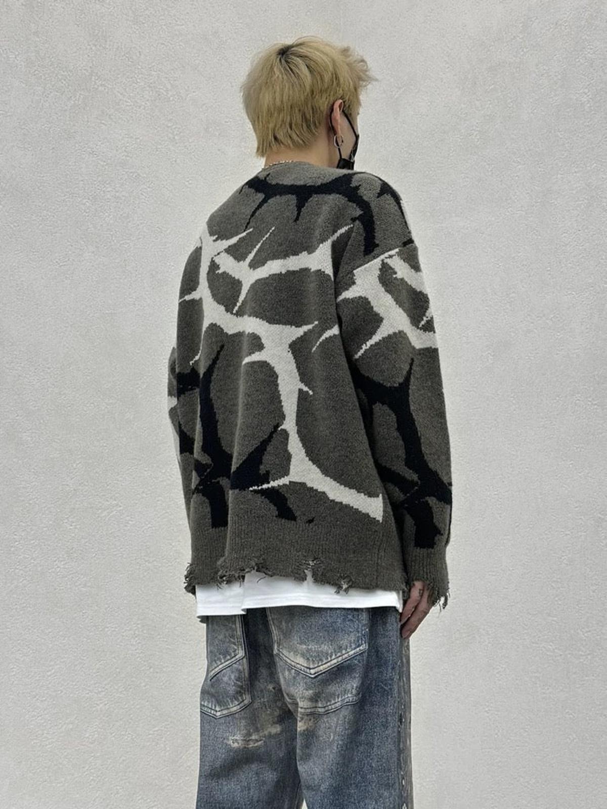 Concert Outfit Thorn Destroyed Sweater Concert Outfit Thorn Destroyed Sweater