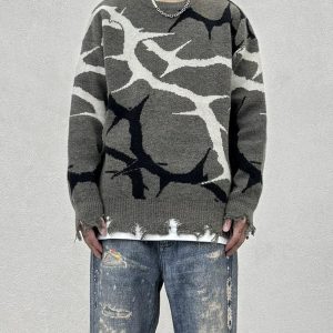 Concert Outfit Thorn Destroyed Sweater
