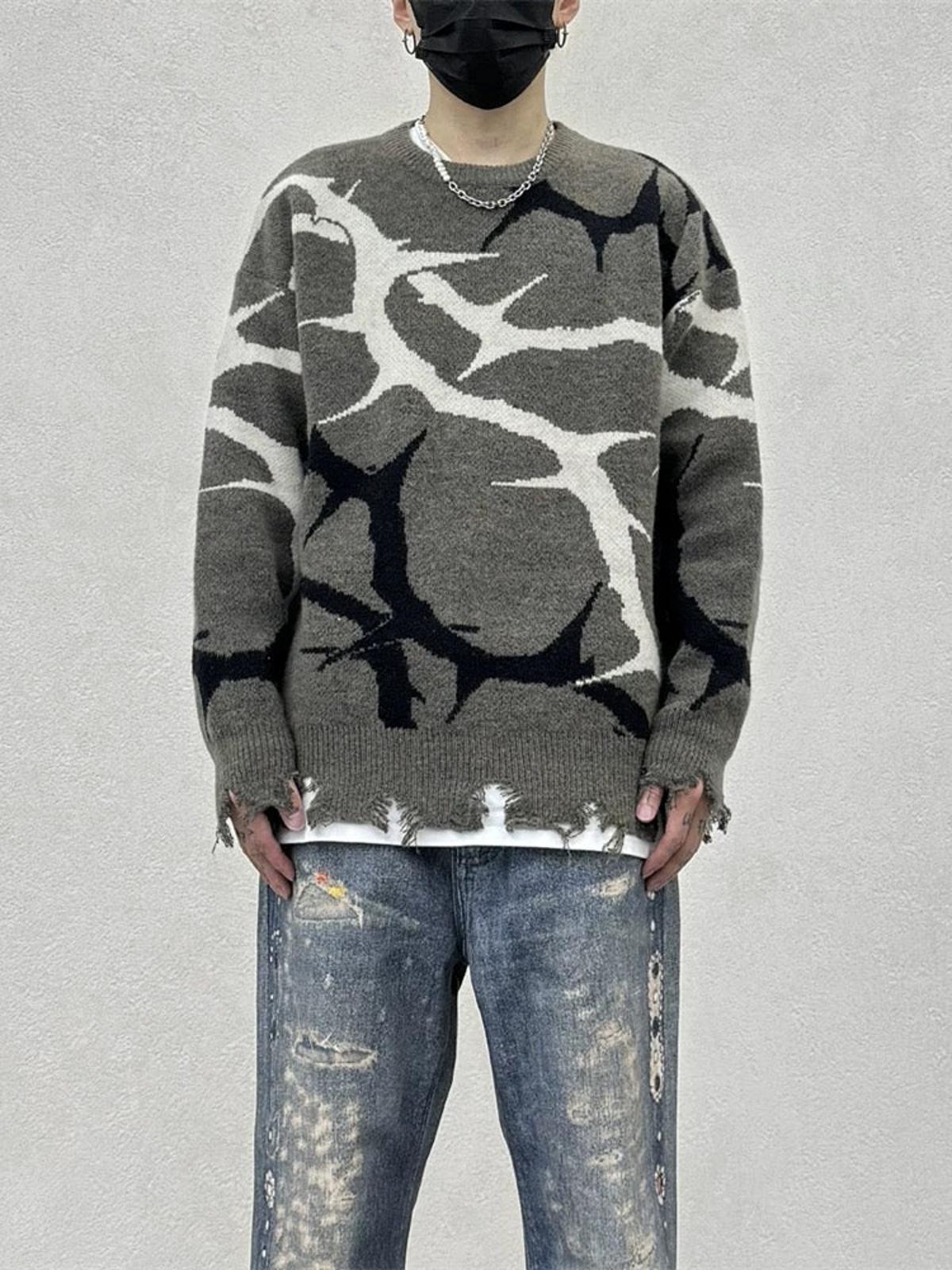 Concert Outfit Thorn Destroyed Sweater Concert Outfit Thorn Destroyed Sweater