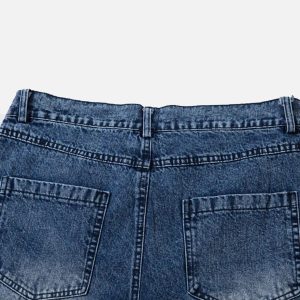 Concert Outfit Thorn Print Washed Oversized Jeans