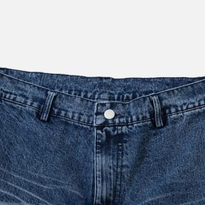 Concert Outfit Thorn Print Washed Oversized Jeans