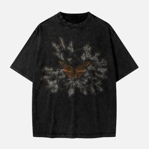Concert Outfit Thorns Butterfly Print Tee
