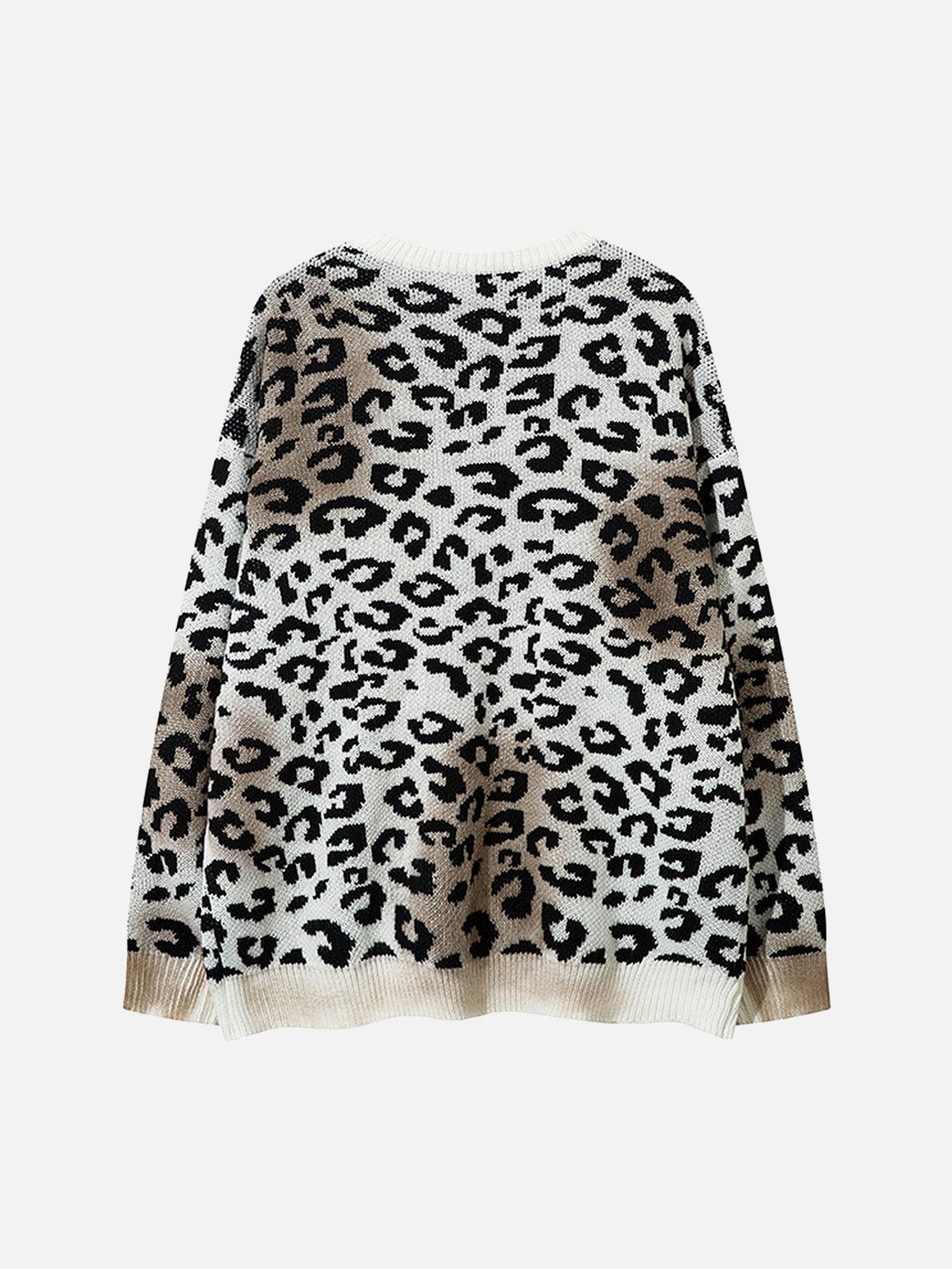 Concert Outfit Tie-Dye Cheetah Jacquard Sweater Concert Outfit Tie-Dye Cheetah Jacquard Sweater