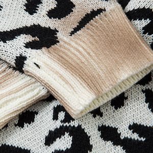 Concert Outfit Tie-Dye Cheetah Jacquard Sweater