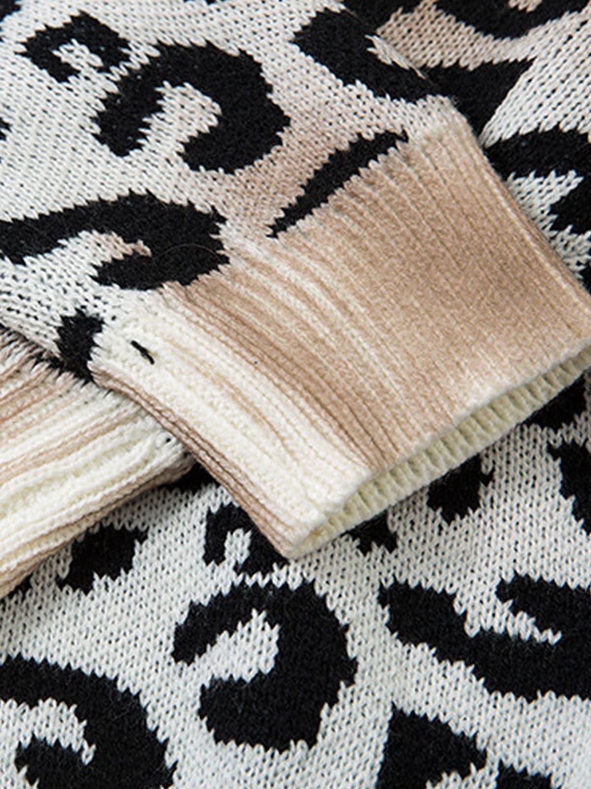 Concert Outfit Tie-Dye Cheetah Jacquard Sweater Concert Outfit Tie-Dye Cheetah Jacquard Sweater