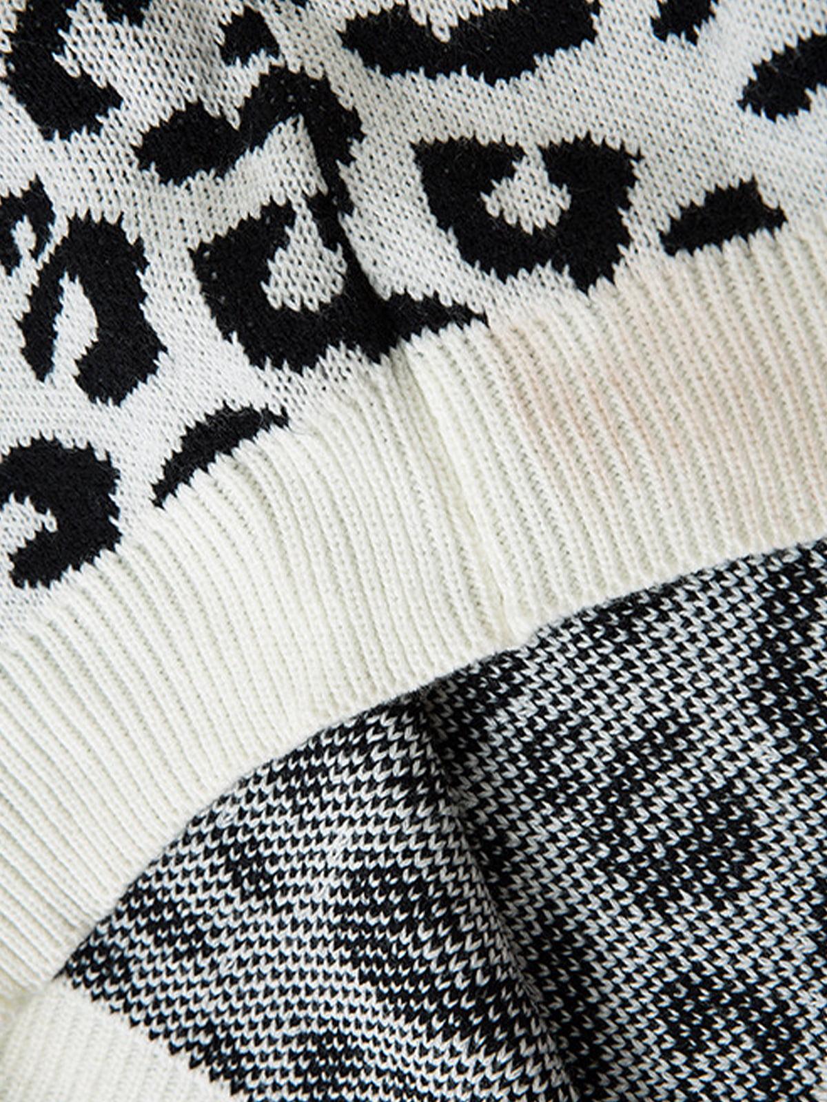 Concert Outfit Tie-Dye Cheetah Jacquard Sweater Concert Outfit Tie-Dye Cheetah Jacquard Sweater