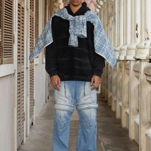 Concert Outfit Tie-Dye Contrasting Print Pullover Hoodie