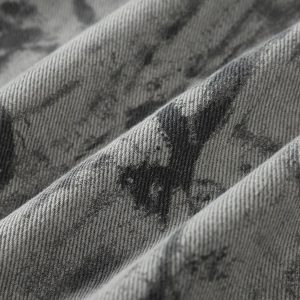 Concert Outfit Tie-Dye Denim Bomber Jacket