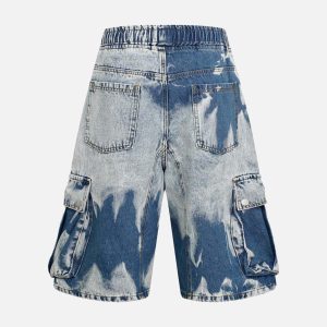 Concert Outfit Tie-Dye Drawstring Cargo Jorts