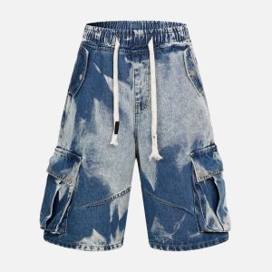 Concert Outfit Tie-Dye Drawstring Cargo Jorts
