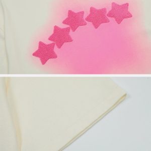 Concert Outfit Tie Dye Flocked Star Tee