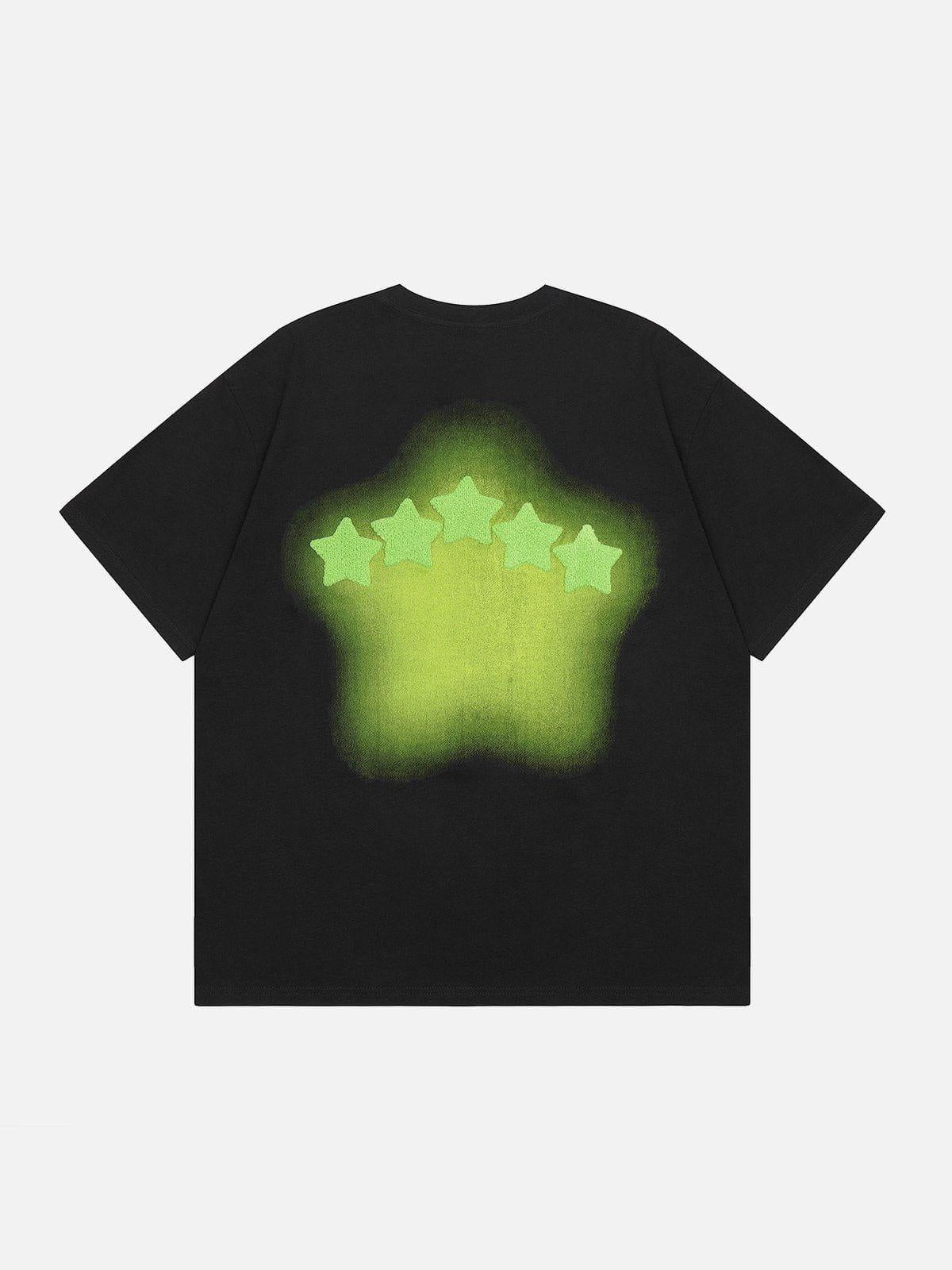 Concert Outfit Tie Dye Flocked Star Tee Concert Outfit Tie Dye Flocked Star Tee