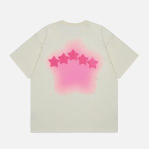 Concert Outfit Tie Dye Flocked Star Tee