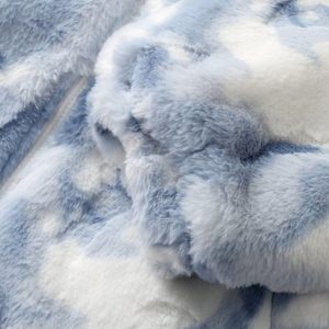 Concert Outfit Tie-Dye Heart Sherpa Coat