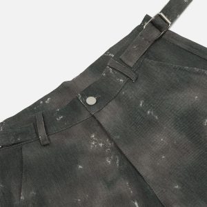 Concert Outfit Tie Dye Multi Pocket Jorts