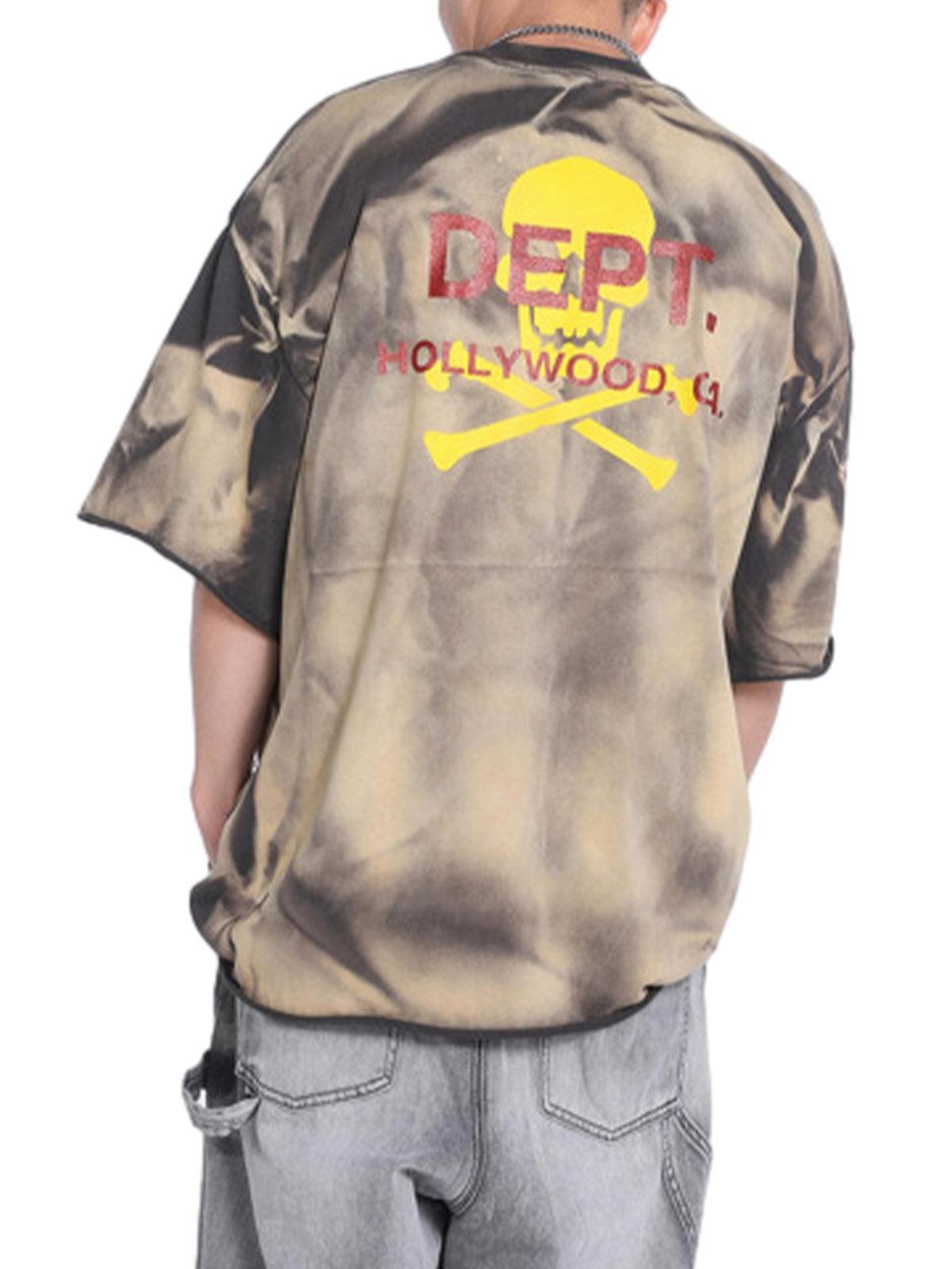 Concert Outfit Tie-Dye Skull Print T-Shirt Concert Outfit Tie-Dye Skull Print T-Shirt