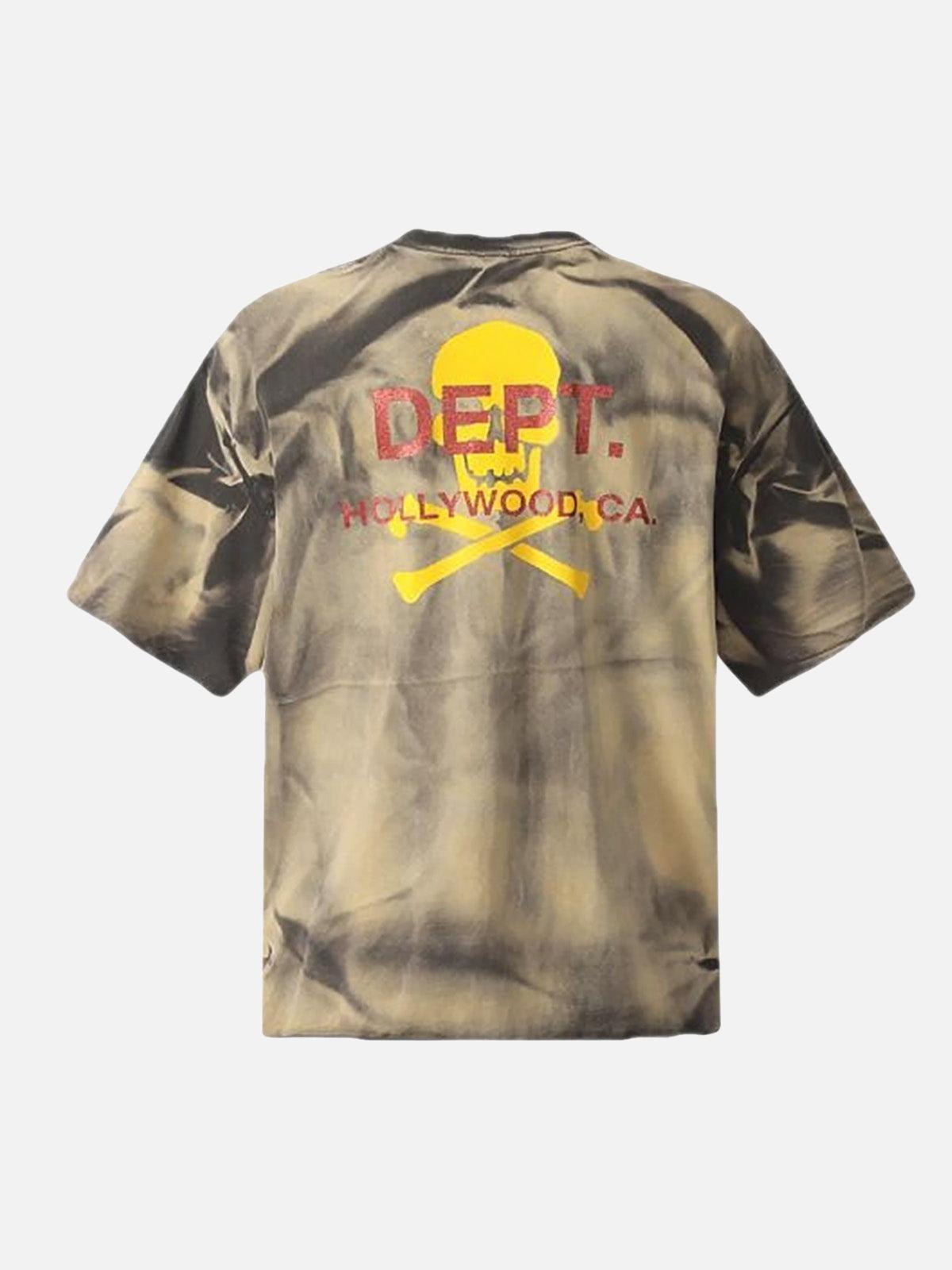 Concert Outfit Tie-Dye Skull Print T-Shirt Concert Outfit Tie-Dye Skull Print T-Shirt