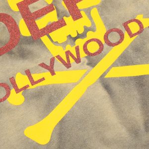 Concert Outfit Tie-Dye Skull Print T-Shirt