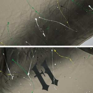 Concert Outfit Tie Dye Splash Ink Washed Tee