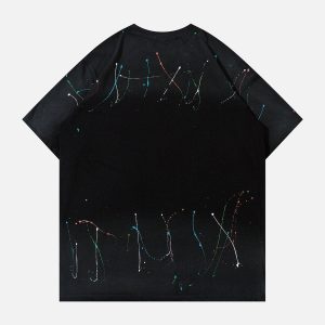 Concert Outfit Tie Dye Splash Ink Washed Tee