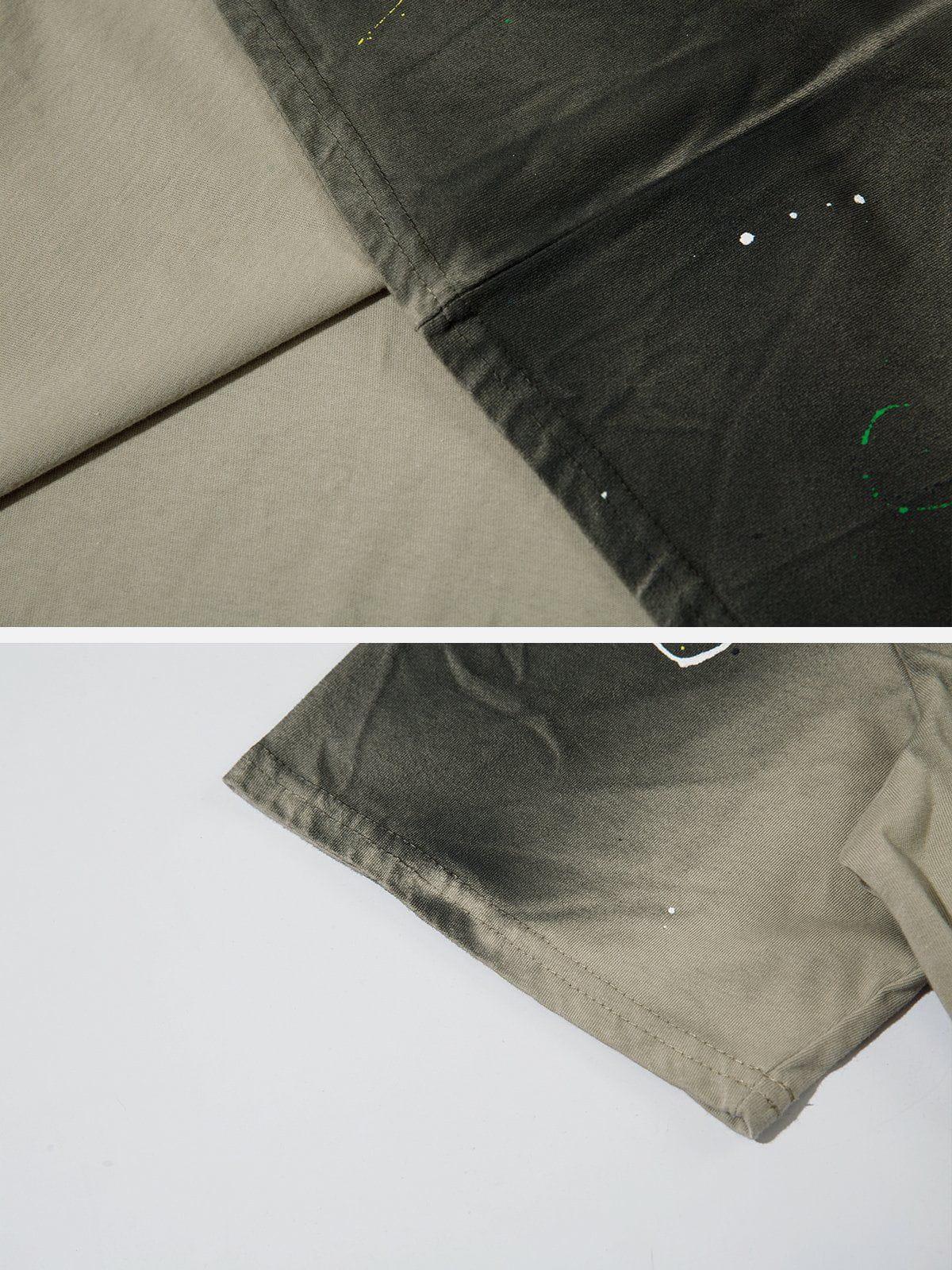 Concert Outfit Tie Dye Splash Ink Washed Tee Concert Outfit Tie Dye Splash Ink Washed Tee