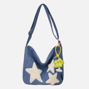 Concert Outfit Towel Embroidery Star Shoulder Bag