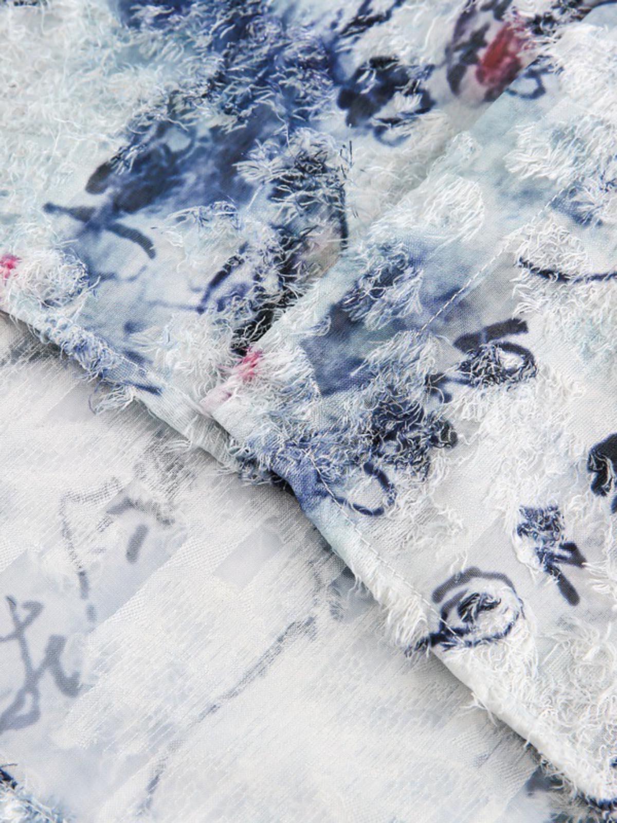 Concert Outfit Traditional Calligraphy Print Short-Sleeve Shirt Concert Outfit Traditional Calligraphy Print Short-Sleeve Shirt