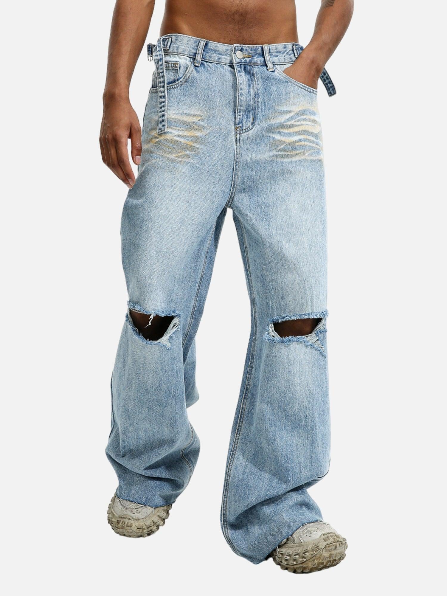 Concert Outfit Trendy Wide-Leg Ripped Jeans Concert Outfit Trendy Wide-Leg Ripped Jeans