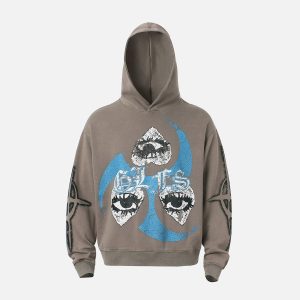 Concert Outfit Triple Eye Graphic Hoodie