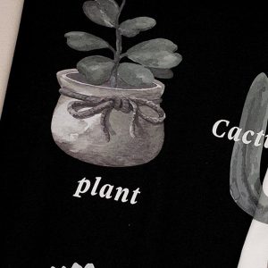 Concert Outfit Tropical Plant Print Tee