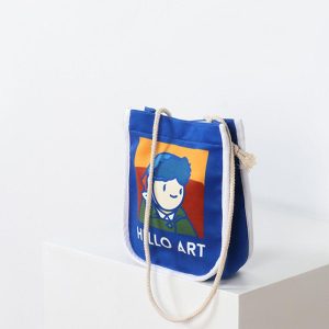 Concert Outfit Van Gogh Cartoon Printed Crossbody Bag