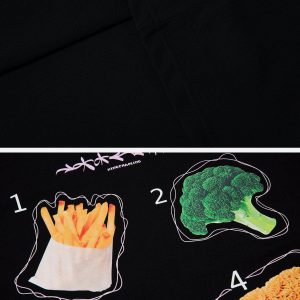 Concert Outfit Vegetable Fruit Print Tee