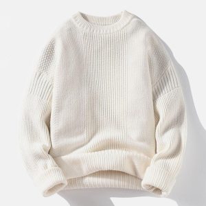 Concert Outfit Vertical Striped Knit Sweater