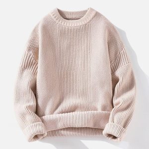 Concert Outfit Vertical Striped Knit Sweater